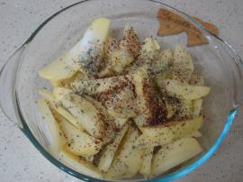 Fırında Susamlı Patates Kızartması