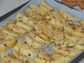 Fırında Susamlı Patates Kızartması