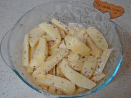 Fırında Yoğurtlu Patates Kızartması