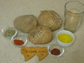 Fırında Galeta Unlu Çıtır Patates