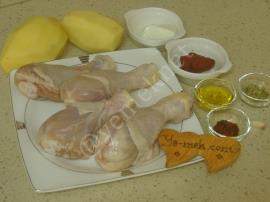 Fırında Patatesli Tavuk But Yemeği