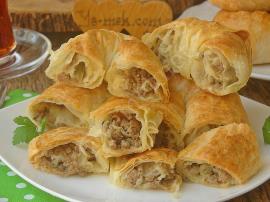 Hazır Yufkadan Kıymalı Kol Böreği