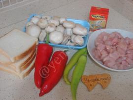 Fırında Ekmekli Tavuk Kebabı