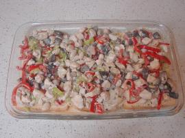 Fırında Ekmekli Tavuk Kebabı