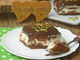 Çikolatalı Muhallebili Pasta