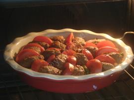 Fırında Köfteli Patlıcan Yemeği