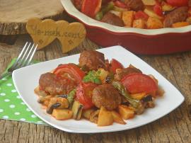 Fırında Köfteli Patlıcan Yemeği