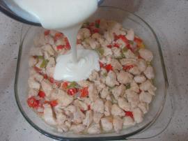 Fırında Patates Püreli Tavuk Yemeği