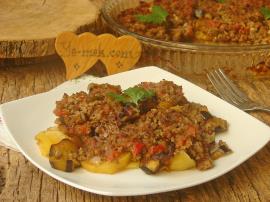 Patlıcanlı Patatesli Musakka