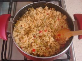 Taze Fasulyeli Bulgur Pilavı