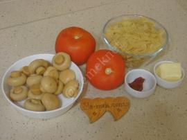 Domatesli Mantarlı Makarna