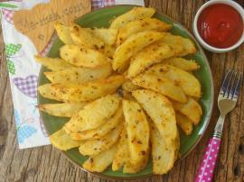 Fırında Mısır Unlu Patates Kızartması