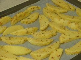 Fırında Mısır Unlu Patates Kızartması