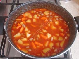 Patatesli Barbunya Yemeği