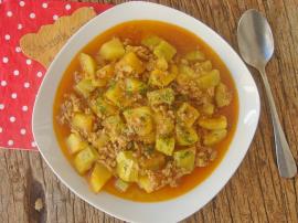 Kıymalı Patatesli Kabak Yemeği