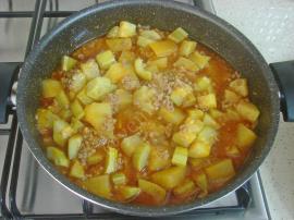 Kıymalı Patatesli Kabak Yemeği