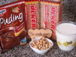 Çikolata Soslu Pudingli Mozaik Pasta