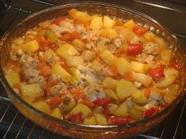 Fırında Sebzeli Tavuk Sote