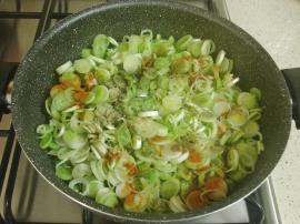 Fırında Kremalı Mantarlı Pırasa