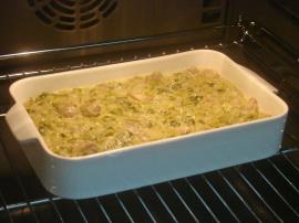 Fırında Kremalı Mantarlı Pırasa