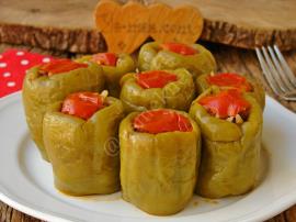 Buzluktan Çıkan Dolmalık Biber İle Biber Dolması