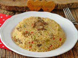 Etli Biberli Bulgur Pilavı
