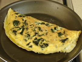 Ispanaklı Peynirli Omlet