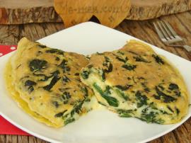 İştah Açan Görüntüsüyle Tam Bir Görsel Şölen : Ispanaklı Peynirli Omlet