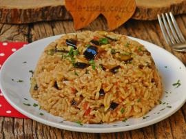 Patlıcanlı Pirinç Pilavı