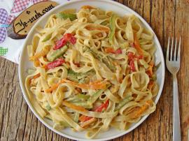 Kremalı Sebzeli Makarna