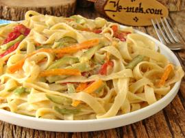 Kremalı Sebzeli Makarna