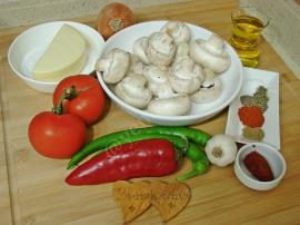 Fırında Sebzeli Soslu Mantar