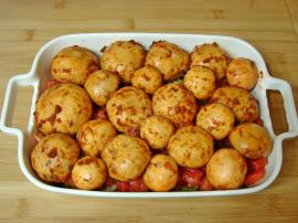 Fırında Sebzeli Soslu Mantar