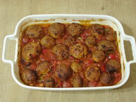 Fırında Sebzeli Soslu Mantar