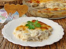 Fırında Beşamel Soslu Mantar