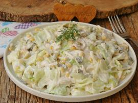 Tavuklu Göbek Marul Salatası