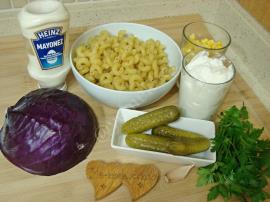 Mor Lahanalı Makarna Salatası