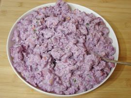 Mor Lahanalı Makarna Salatası