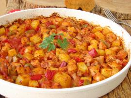 Tavuklu Sebze Kebabı