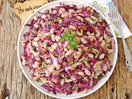 Kırmızı Lahanalı Fasulye Salatası