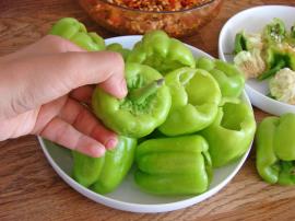 Fırında Biber Dolması