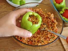 Fırında Biber Dolması