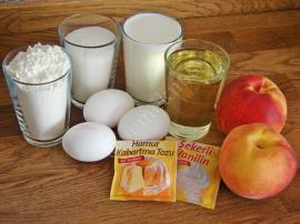 Karamelli Şeftalili Kek