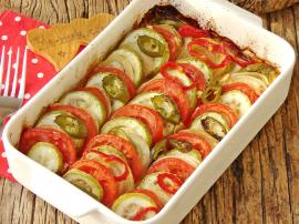 Fırında Domatesli Kabak