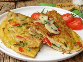 Mantarlı Biberli Omlet
