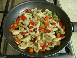 Mantarlı Biberli Omlet