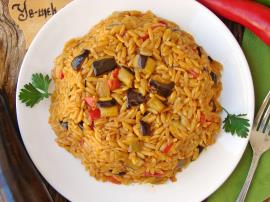 Patlıcanlı Şehriye Pilavı