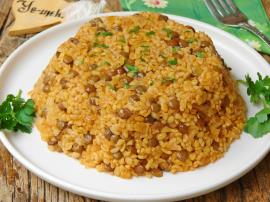 Salçalı Mercimekli Bulgur Pilavı