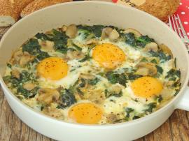 Mantarlı Ispanaklı Yumurta