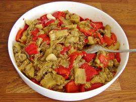 Közlenmiş Biberli Patlıcan Konservesi